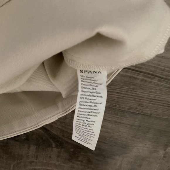 Spanx Stretch Twill Utility Dress Short Eggshell Nude Cotton Blend Sz XS - Picture 4 of 5